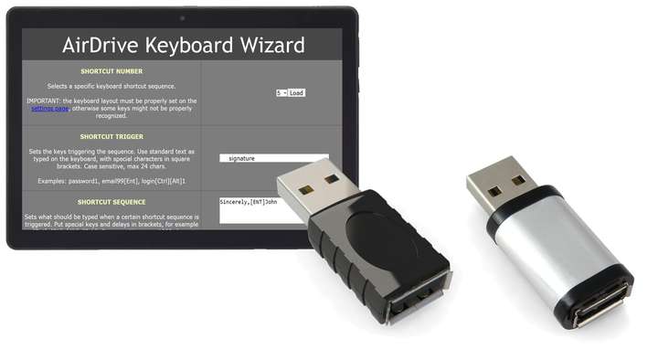 AirDrive Keyboard Wizard Wi-Fi Aluminum